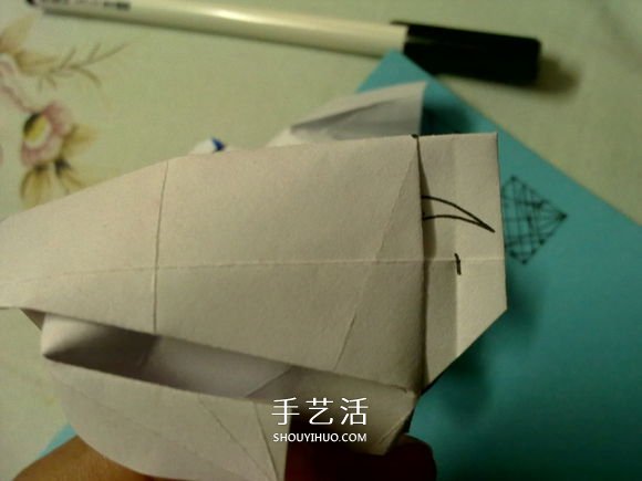 萌神折纸教程 可爱立体大白的折法图解步骤(图30)