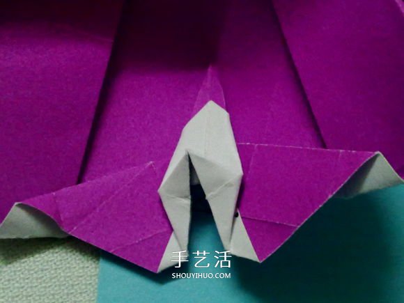 萌神折纸教程 可爱立体大白的折法图解步骤(图32)