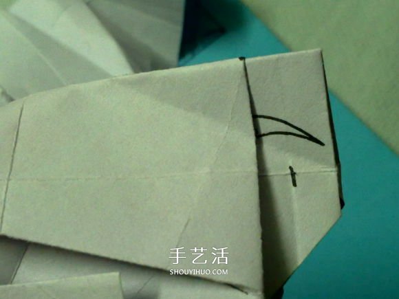 萌神折纸教程 可爱立体大白的折法图解步骤(图31)