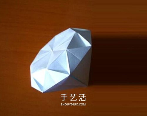情人节做一个小礼物 手工折纸立体钻石的折法 - 双维造物网