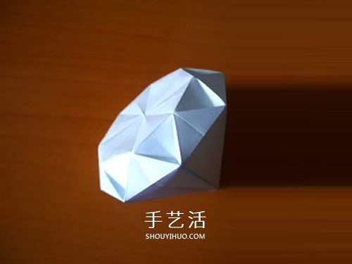情人节做一个小礼物 手工折纸立体钻石的折法(图16)