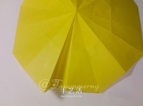 冬日里的暖阳！手工折纸立体太阳的折法图解(图9)