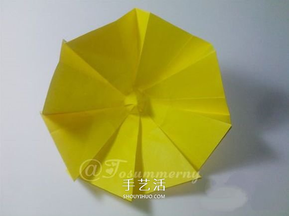 冬日里的暖阳！手工折纸立体太阳的折法图解(图11)