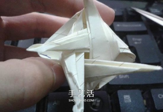 珠光海螺怎么折的教程 手工折纸海螺的步骤图(图34)
