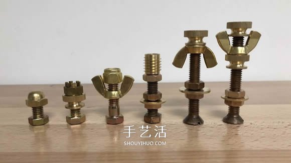 创意紧固件DIY！用螺丝螺帽制作国际象棋(图9)