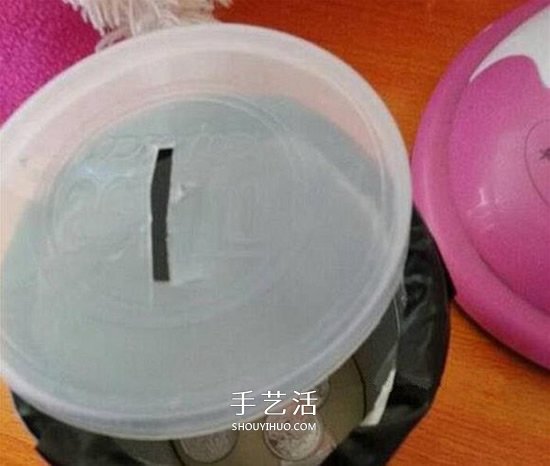 薯片桶废物利用DIY 手工制作简易存钱罐图解(图5)
