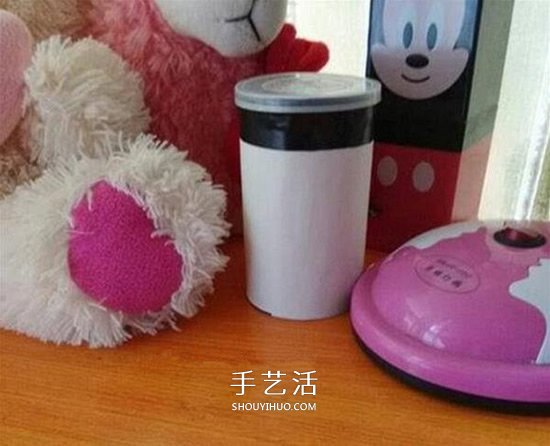 薯片桶废物利用DIY 手工制作简易存钱罐图解(图6)