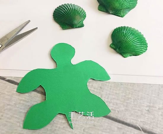 用贝壳做小乌龟的方法 幼儿手工制作小乌龟(图4)