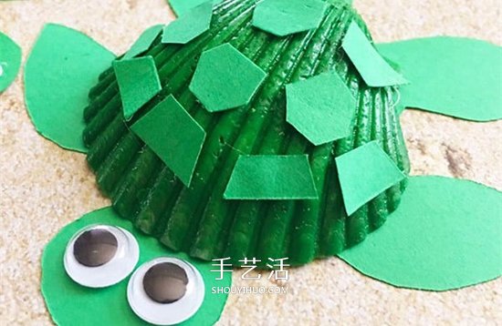 用贝壳做小乌龟的方法 幼儿手工制作小乌龟 - 双维造物网