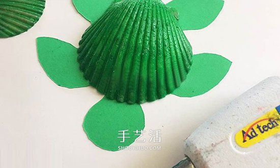 用贝壳做小乌龟的方法 幼儿手工制作小乌龟(图5)