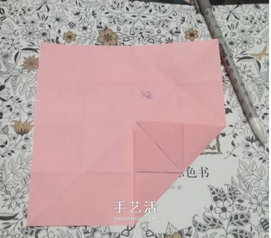 爱心相框怎么折图解 带心形四方相框的折法(图14)