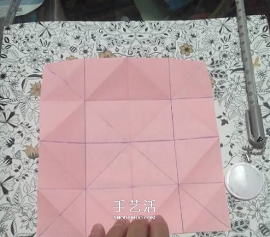 爱心相框怎么折图解 带心形四方相框的折法(图20)