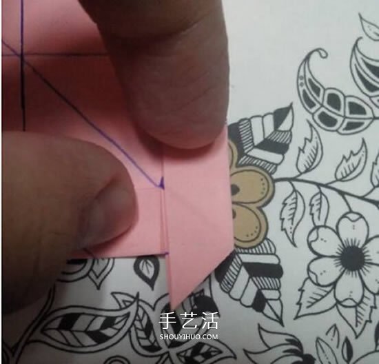 爱心相框怎么折图解 带心形四方相框的折法(图27)