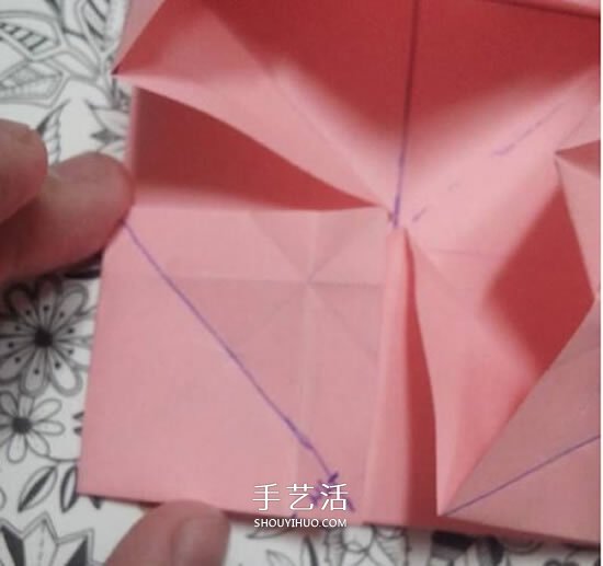 爱心相框怎么折图解 带心形四方相框的折法(图37)