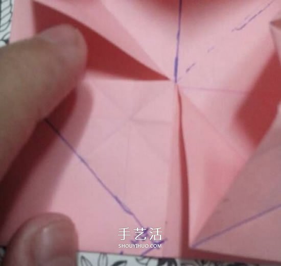 爱心相框怎么折图解 带心形四方相框的折法(图39)
