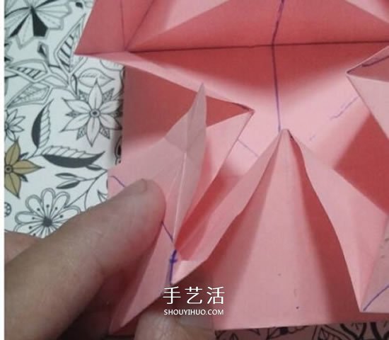 爱心相框怎么折图解 带心形四方相框的折法(图40)