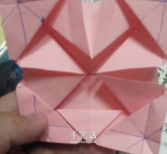 爱心相框怎么折图解 带心形四方相框的折法(图44)