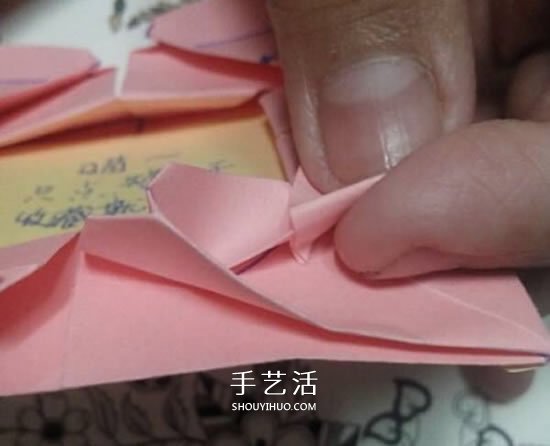 爱心相框怎么折图解 带心形四方相框的折法(图56)