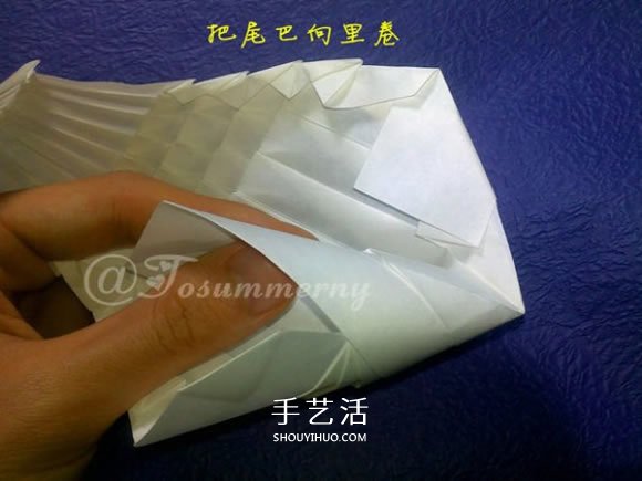 立体海螺的折法图解 详细折纸海螺的过程步骤(图44)