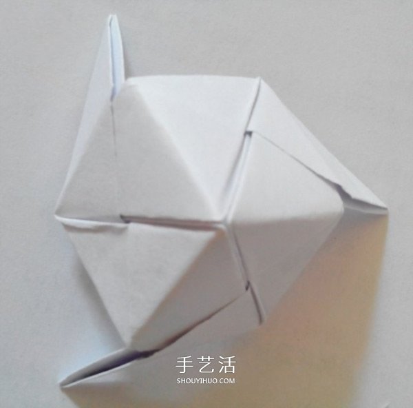 多面立方体的折法图解 折纸立方体的步骤图(图11)
