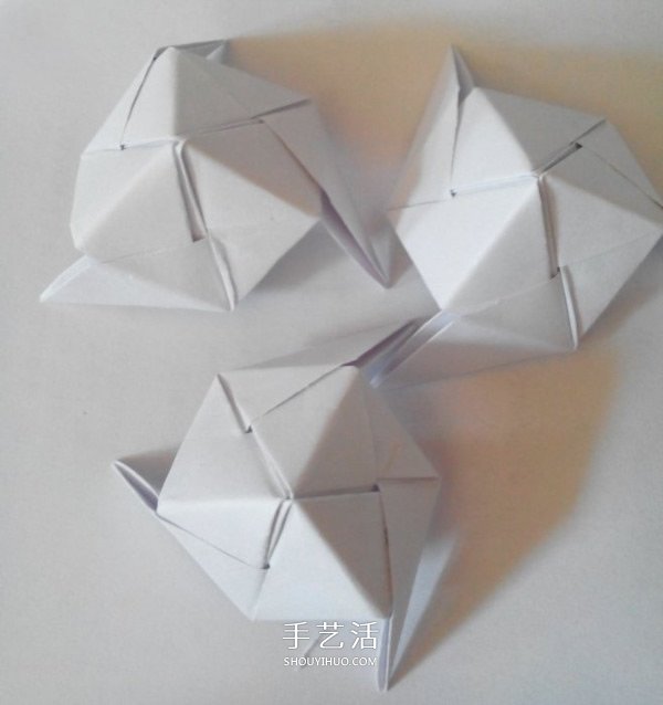 多面立方体的折法图解 折纸立方体的步骤图(图20)