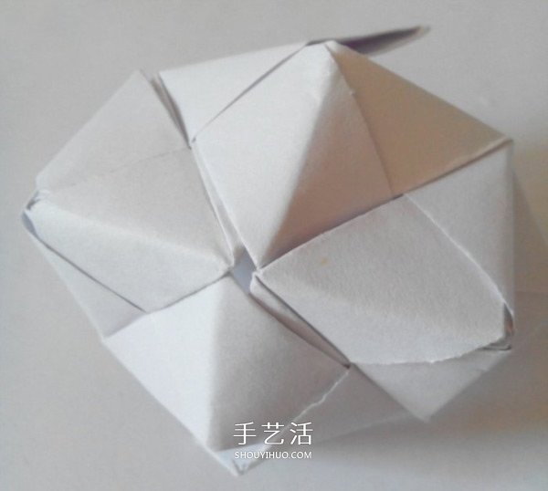 多面立方体的折法图解 折纸立方体的步骤图(图23)