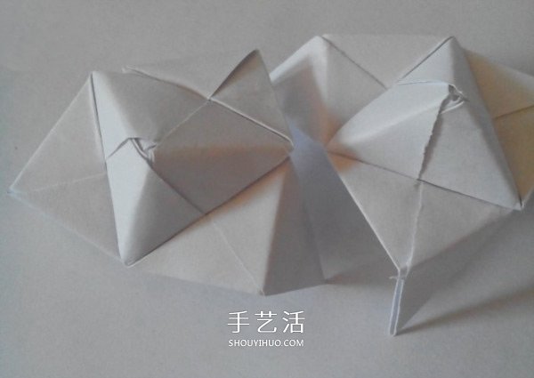 多面立方体的折法图解 折纸立方体的步骤图(图22)