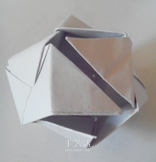 多面立方体的折法图解 折纸立方体的步骤图(图28)
