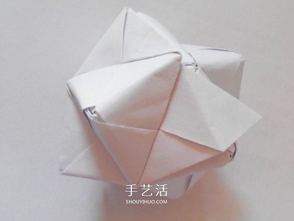 多面立方体的折法图解 折纸立方体的步骤图(图30)