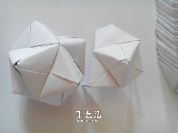 多面立方体的折法图解 折纸立方体的步骤图(图31)