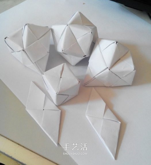 多面立方体的折法图解 折纸立方体的步骤图(图40)