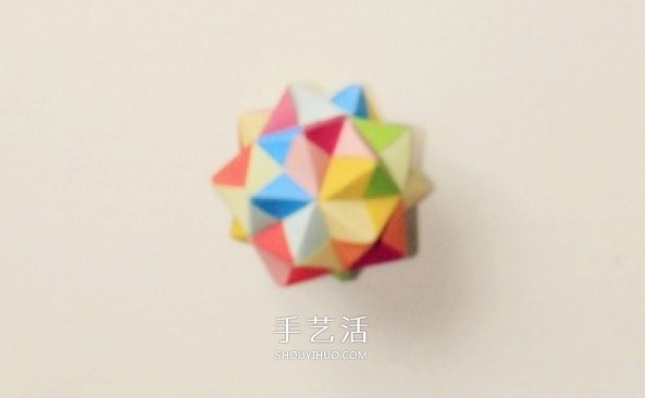纸花球的叠法详细教程 手工折纸花球过程图(图38)