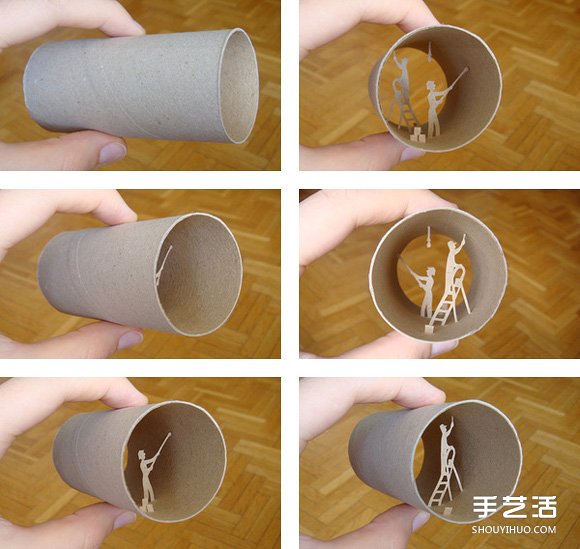 纸筒里的世界 卷纸筒变废为宝DIY迷你世界(图2)