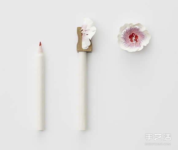 用削铅笔器DIY出一朵朵永生的美丽纸花朵(图3)