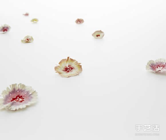用削铅笔器DIY出一朵朵永生的美丽纸花朵(图6)