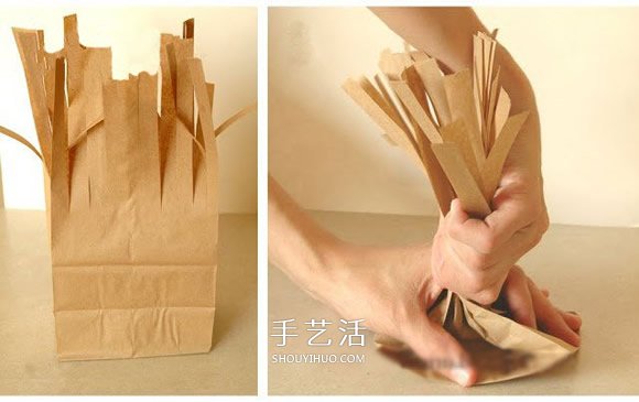 牛皮纸袋做立体大树 幼儿园大树的制作方法(图3)