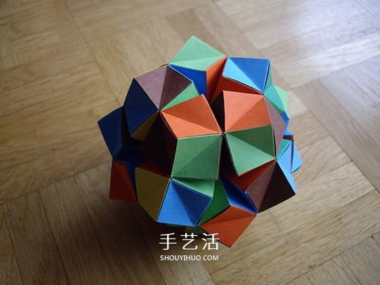 纸球的折法步骤图片 折纸彩球的详细步骤图(图2)
