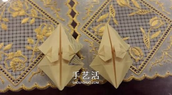漂亮立体雨伞折纸图解 纸雨伞的折法步骤图(图20)