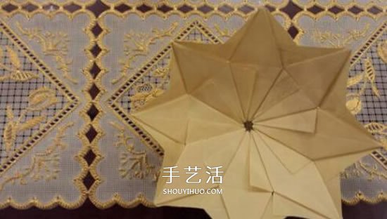漂亮立体雨伞折纸图解 纸雨伞的折法步骤图(图23)