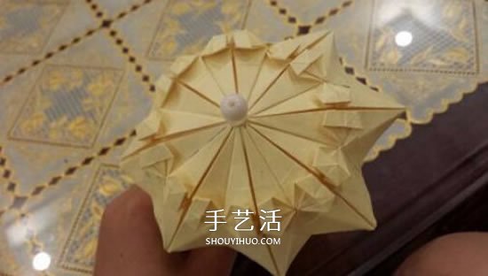 漂亮立体雨伞折纸图解 纸雨伞的折法步骤图(图26)