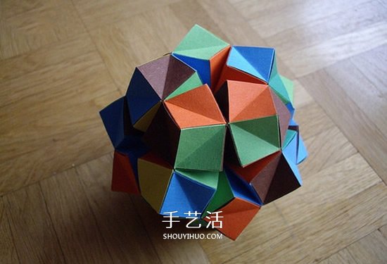 纸球的折法步骤图片 折纸彩球的详细步骤图(图41)
