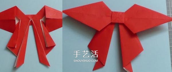 手工折纸蝴蝶结步骤图 简易蝴蝶结折叠方法(图13)