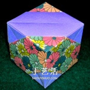 立方体怎么折图解教程 手工折纸立方体的步骤(图7)