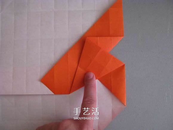 立体南瓜灯的折纸图解 手工复杂南瓜灯的折法(图9)