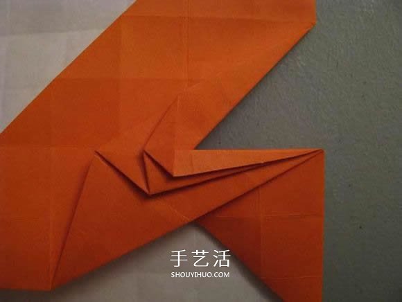 立体南瓜灯的折纸图解 手工复杂南瓜灯的折法(图13)