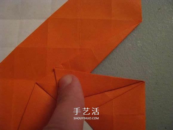 立体南瓜灯的折纸图解 手工复杂南瓜灯的折法(图12)