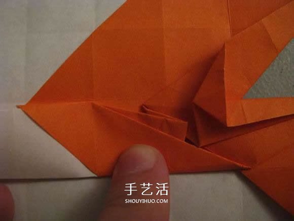 立体南瓜灯的折纸图解 手工复杂南瓜灯的折法(图17)
