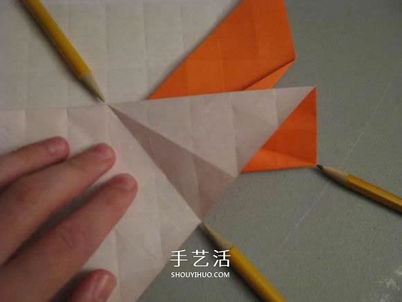 立体南瓜灯的折纸图解 手工复杂南瓜灯的折法(图20)