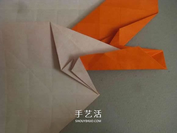 立体南瓜灯的折纸图解 手工复杂南瓜灯的折法(图24)