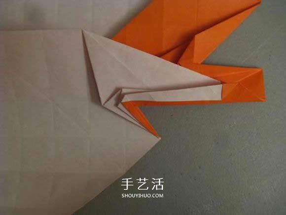 立体南瓜灯的折纸图解 手工复杂南瓜灯的折法(图25)